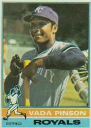 1976 Topps Baseball Cards      415     Vada Pinson